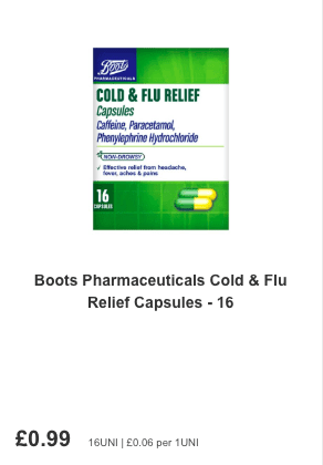 Cold and Flu tablets