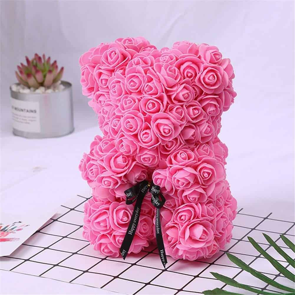 Pink rose bear