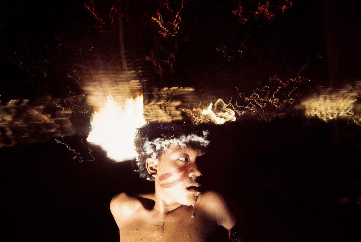 Antônio Korihana thëri, a young man under the effect of the hallucinogenic powder yãkoanaCatrimani, 1972-1976. © Claudia Andujar 
