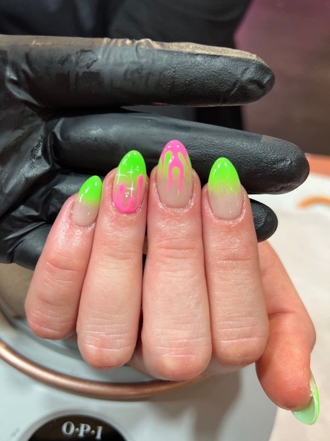 Disco-inspired flash nails